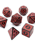 Dark Sigil Red | Dice Set - Mint & Mustard