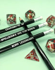 D&D Class Pencil Set | Sorcerer - Mint & Mustard