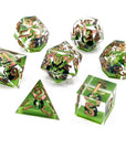Dice Goblin | Premium Sharp Edge Dice Set - Mint & Mustard