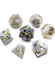 Dracula's Castle | Sharp Edged Dice Set - Mint & Mustard