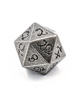 Dragon Forged Metal Dice | Aged Iron - Mint & Mustard