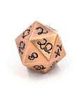 Dragon Forged Metal Dice | Brushed Copper - Mint & Mustard