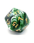 Green Marble | Dice Set - Mint & Mustard