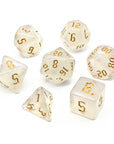 Ice Crystal Gold | Dice Set - Mint & Mustard