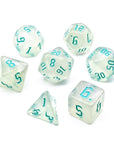 Ice Crystal Mint | Dice Set - Mint & Mustard