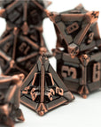 Mace Metal Dice Set | Ancient Copper - Mint & Mustard