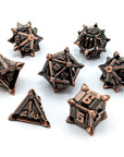 Mace Metal Dice Set | Ancient Copper - Mint & Mustard