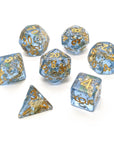 Midas Touch in Blue | Dice Set - Mint & Mustard