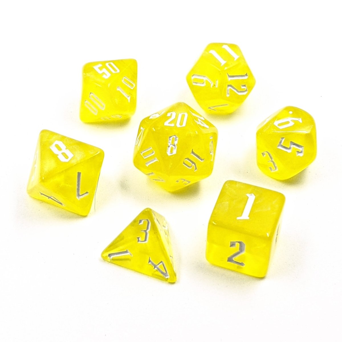 NATURAL 19 - Alchemy Cadmium | Dice Set - Mint & Mustard