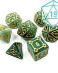 NATURAL 19 - Behemoth Jade | Oversized Dice Set - Mint & Mustard