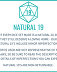 NATURAL 19 - Paradise | Dice Set - Mint & Mustard