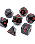 Onyx Red | Dice Set - Mint & Mustard
