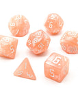 Peach Pearl | Dice Set - Mint & Mustard