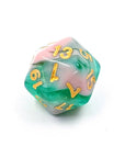 Pink Palm | Dice Set - Mint & Mustard