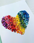 Rainbow Heart Notebook - Mint & Mustard