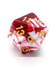 Red Marble | Dice Set - Mint & Mustard