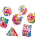 Shark Attack | Dice Set - Mint & Mustard