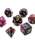 Space Dust Purple | Dice Set - Mint & Mustard