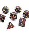 Space Dust Red | Dice Set - Mint & Mustard