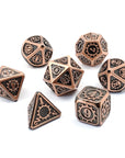 Steampunk Metal Dice | Copper - Mint & Mustard