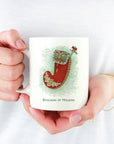 Stocking of Holding Mug - Mint & Mustard