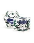 Toadstool Winter | Dice Set - Mint & Mustard