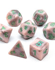 Velvet Marble Rose | Matte Dice Set - Mint & Mustard