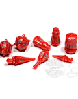 Warrior 8pc Dice Set | Crimson Carnage - Mint & Mustard
