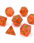 Watermelon Gem | Dice Set - Mint & Mustard