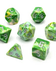 Wild Magic Patternweave | Dice Set - Mint & Mustard