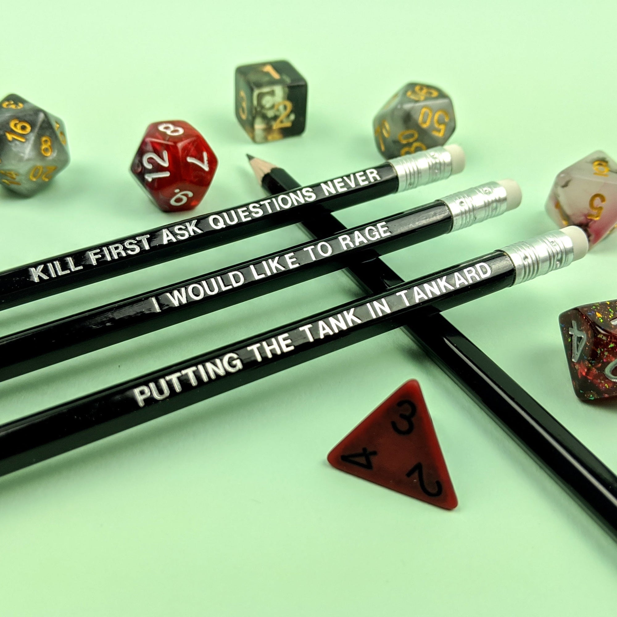 Character Class Pencils - Mint & Mustard