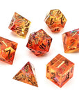 Web of Fire | Premium Sharp Edge Dice Set