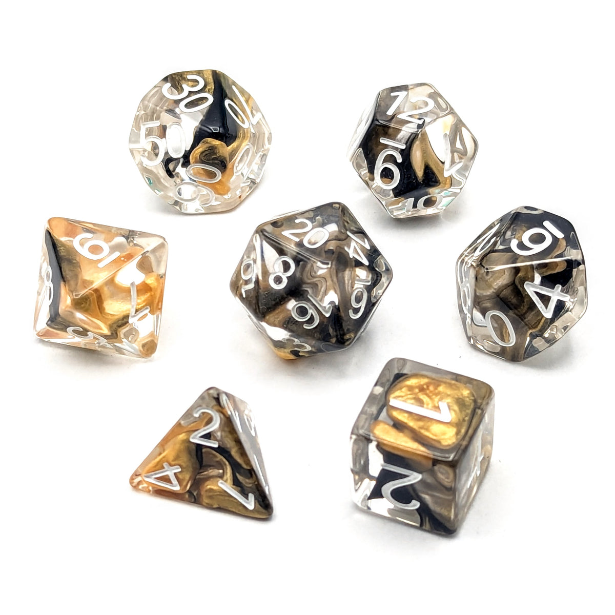 Decayed Sets Gilded Decay | Dice Set - Mint & Mustard