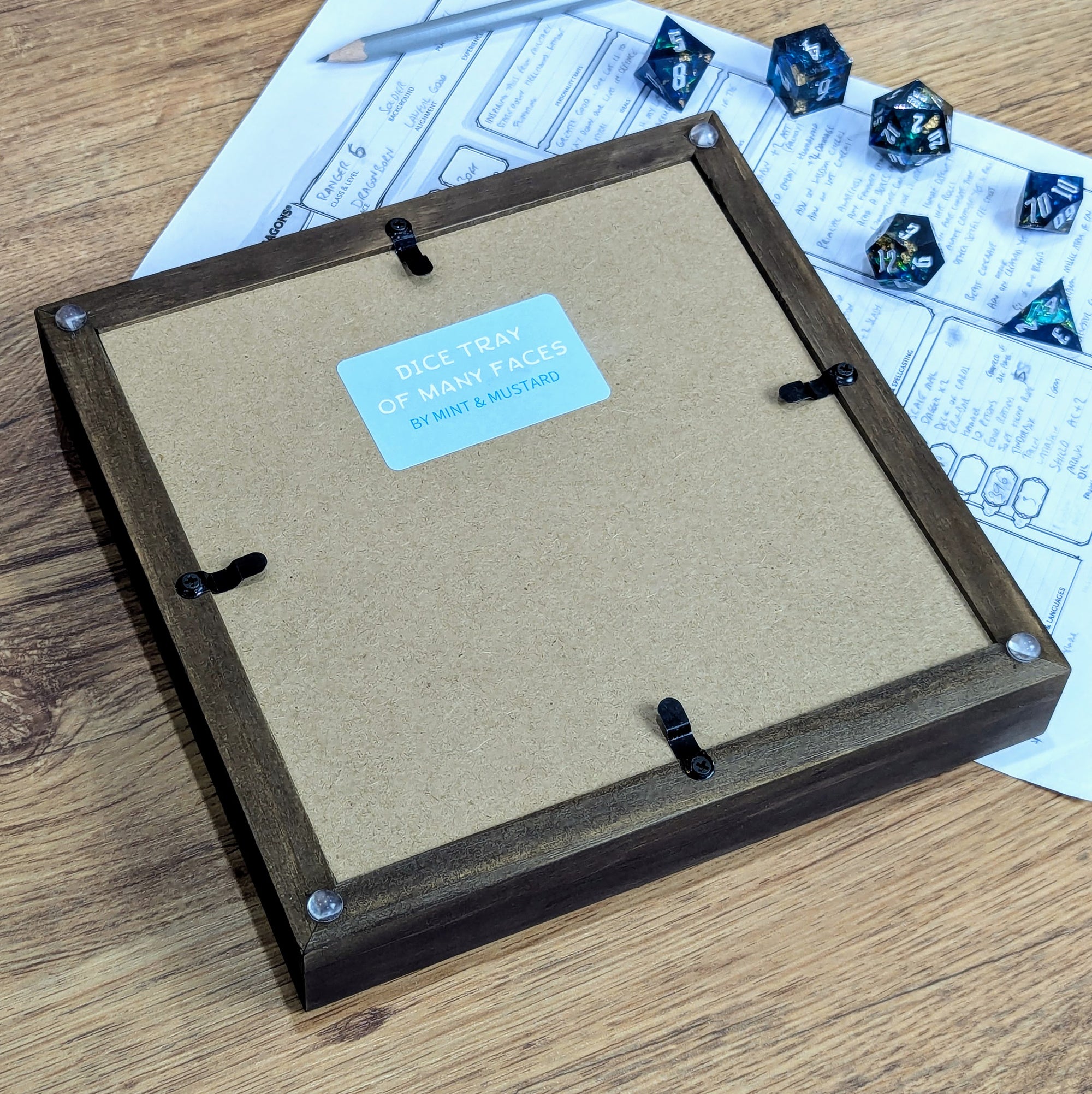 Dice Tray of Many Faces | Rustic Wood