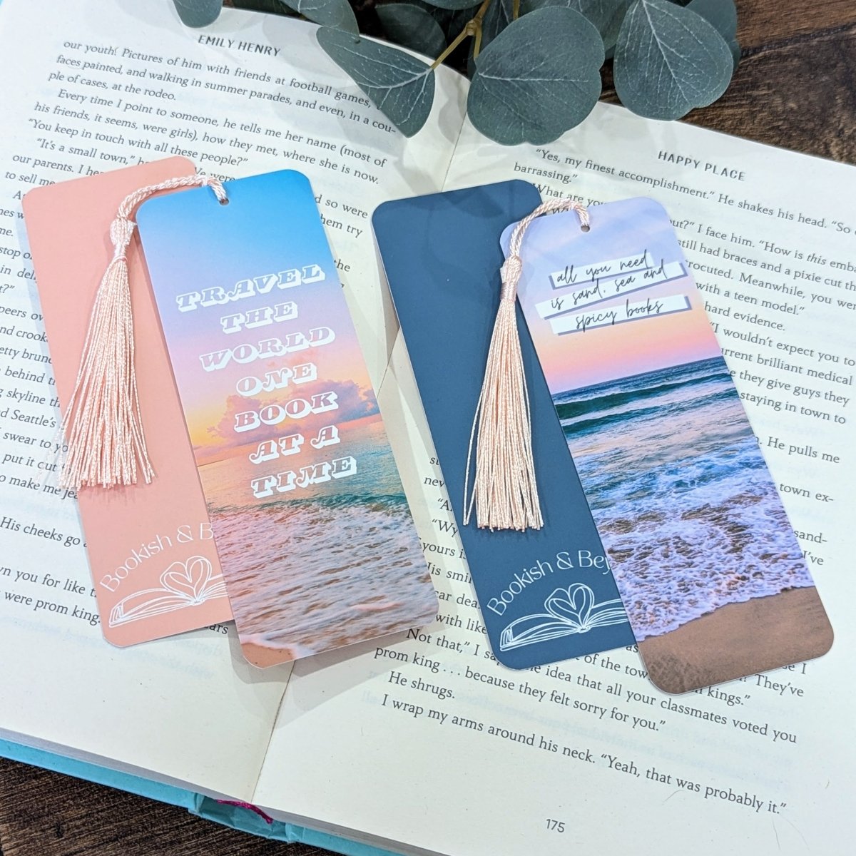 Beach Read Bookmarks - Mint & Mustard