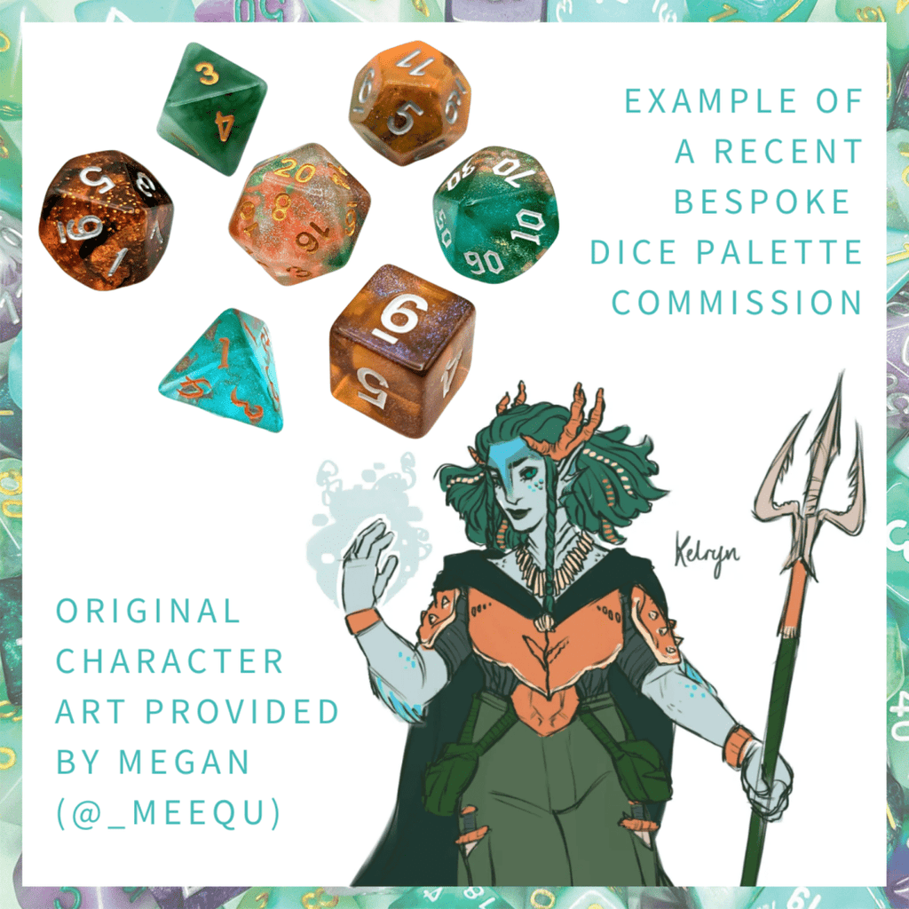 Bespoke Dice Palette - Mint & Mustard