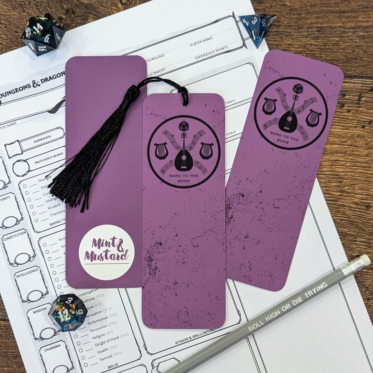 Class Sigil Bookmark | Bard - Mint & Mustard