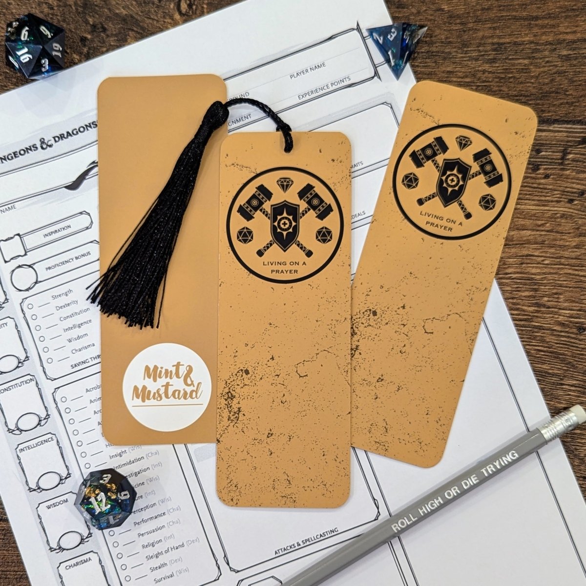 Class Sigil Bookmark | Cleric - Mint & Mustard
