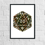 D20 Dragon Scales | Art Print - Mint & Mustard