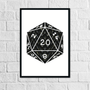 D20 Dragon Scales | Art Print - Mint & Mustard