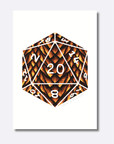 D20 Dragon Scales | Art Print - Mint & Mustard