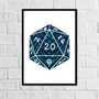 D20 Dragon Scales | Art Print - Mint & Mustard