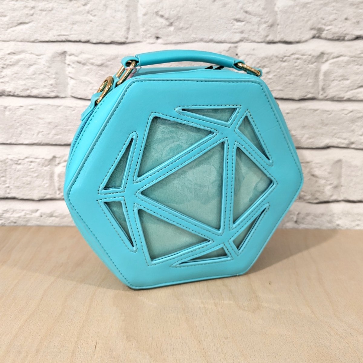 D20 Ita Bag & Dice Organiser - Mint & Mustard