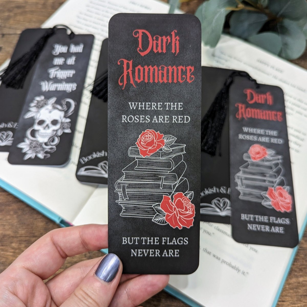 Dark Romance Bookmarks - Mint &amp; Mustard