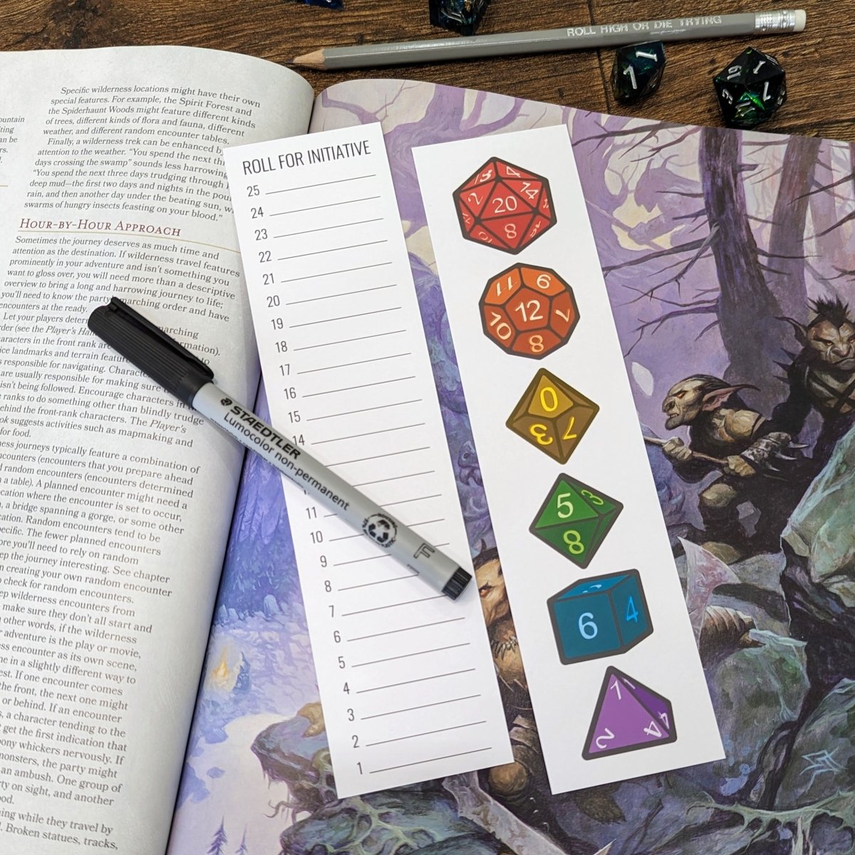 D&amp;D Class Pencil Set | Rogue - Mint &amp; Mustard