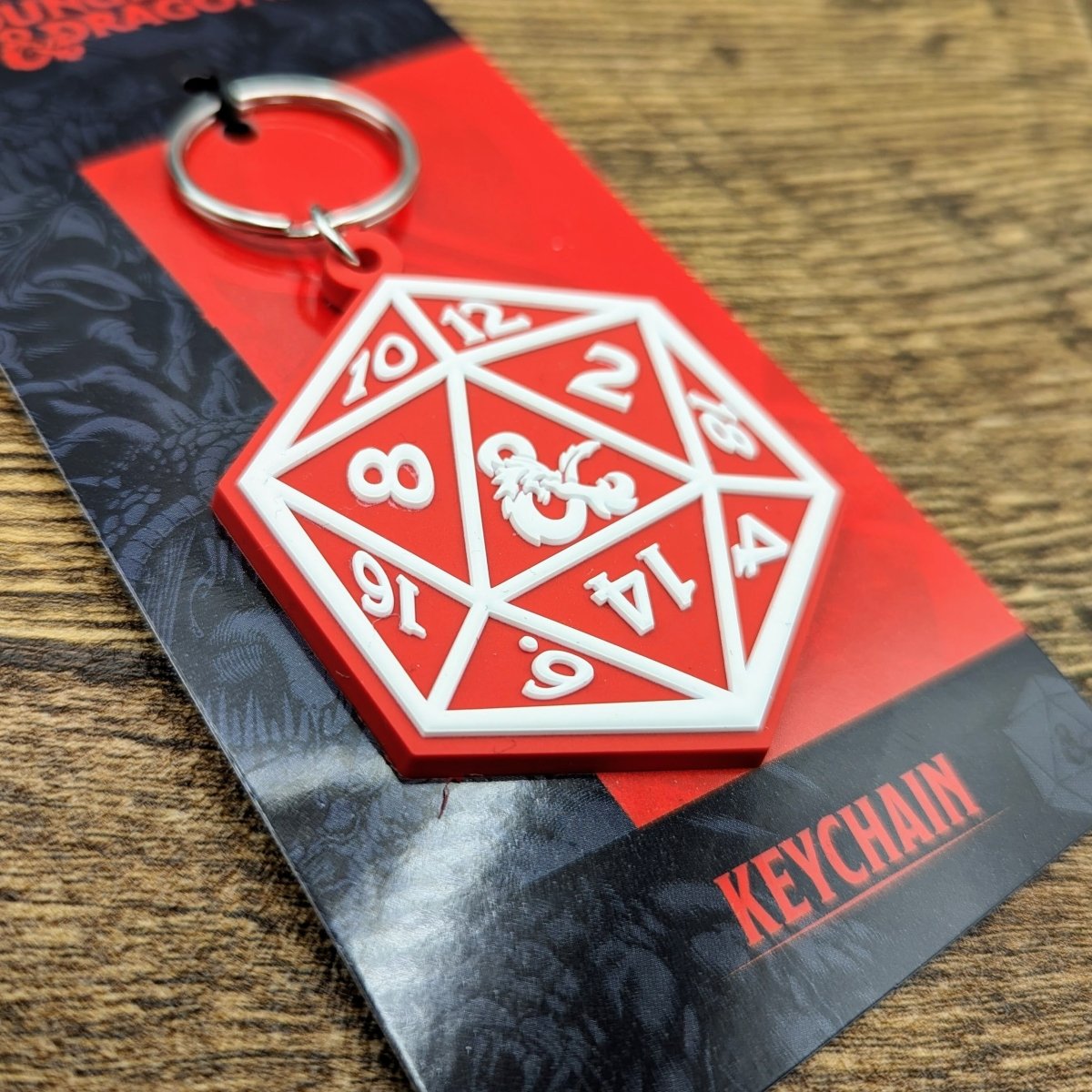 D&D Keychain | D20 Dice - Mint & Mustard