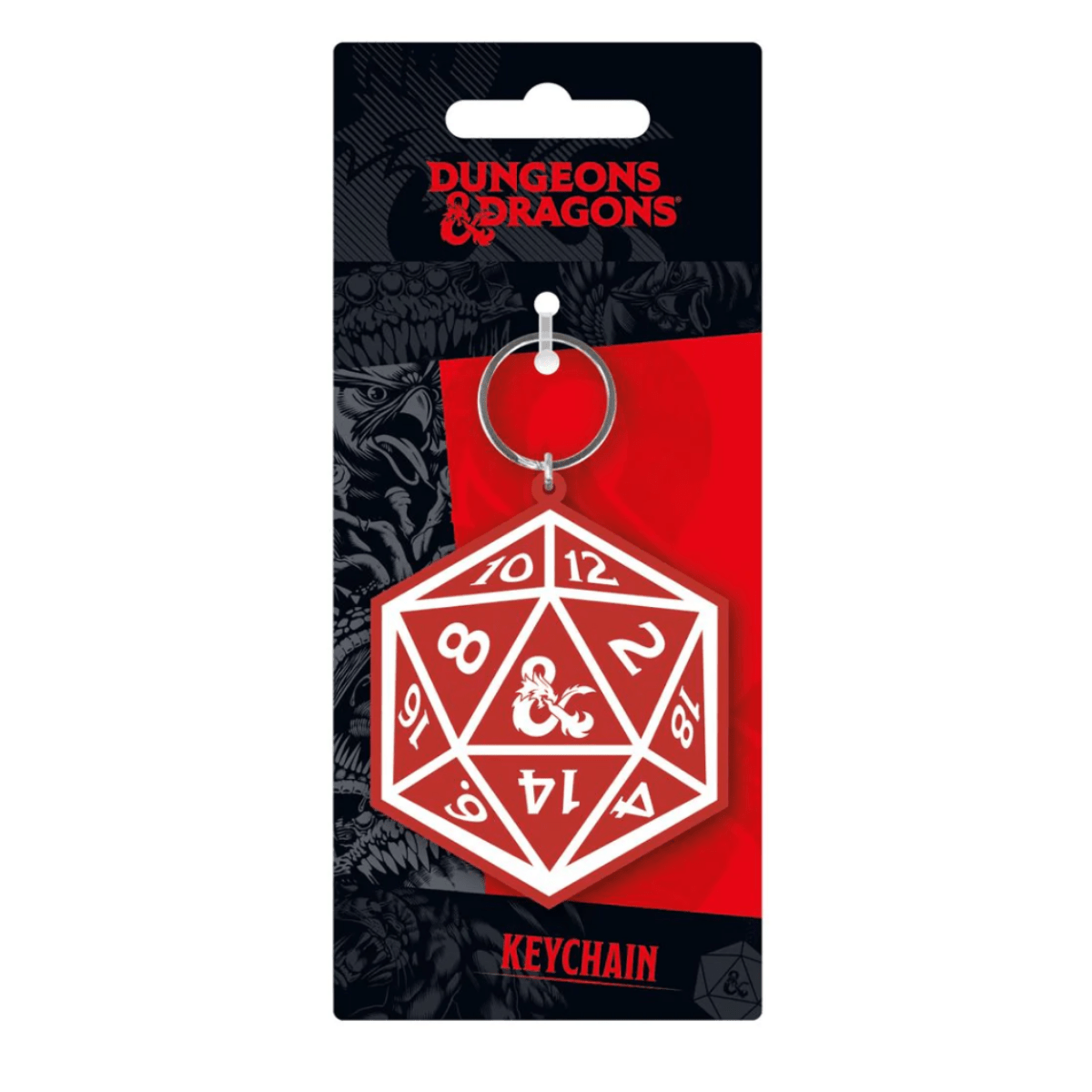 D&D Keychain | D20 Dice - Mint & Mustard