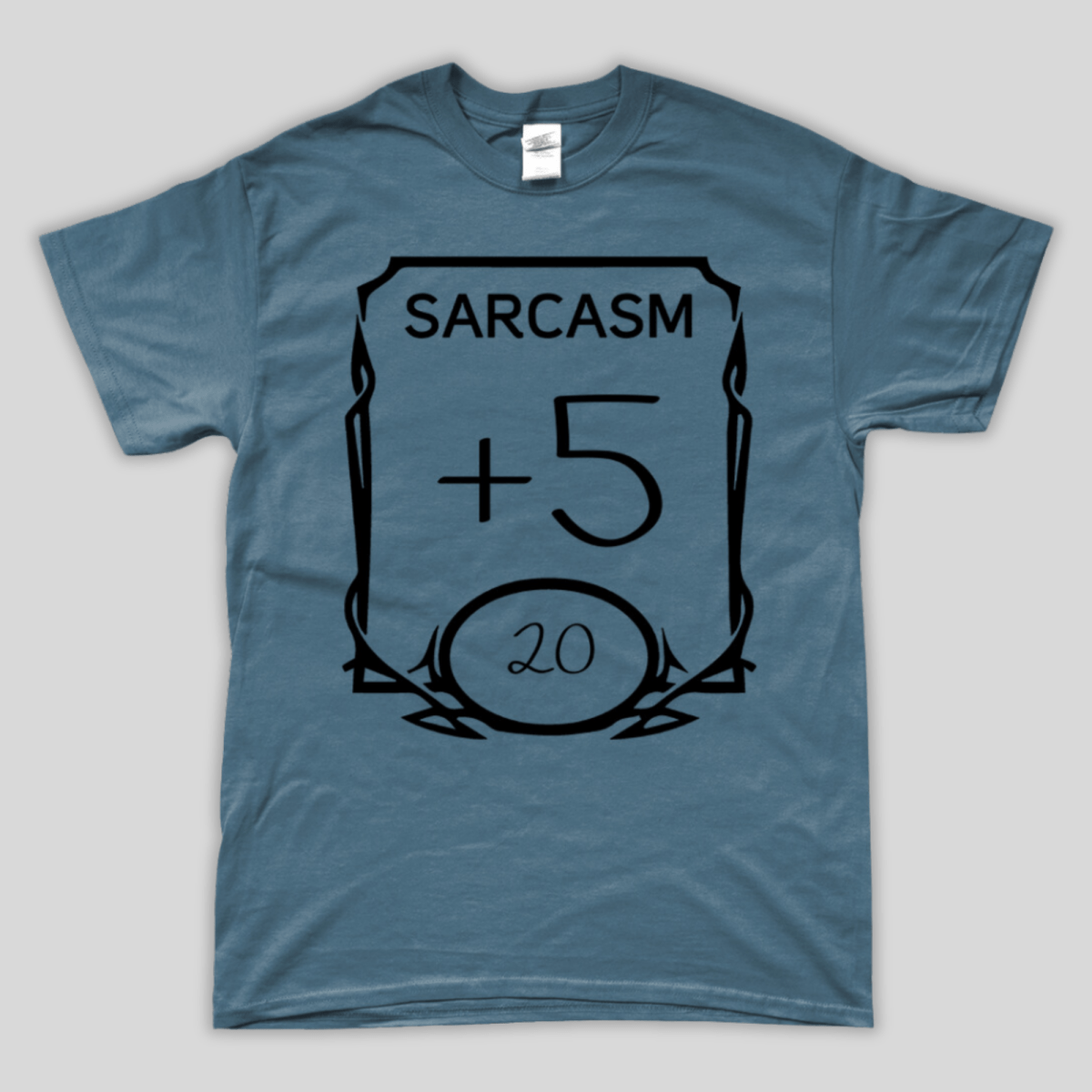 D&D Stats T-Shirt | Sarcasm - Mint & Mustard