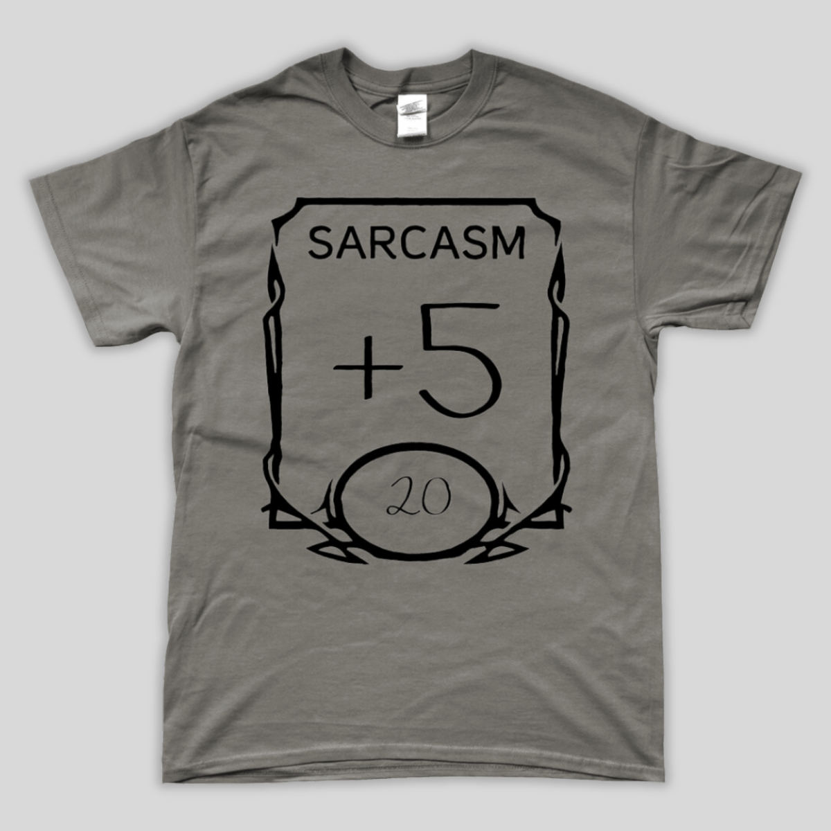 D&D Stats T-Shirt | Sarcasm - Mint & Mustard