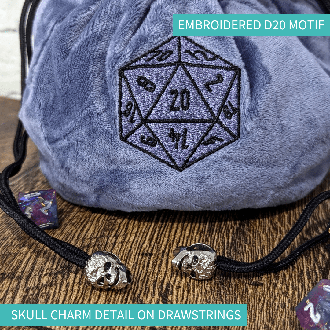 Dice Bag of Holding - Mint & Mustard